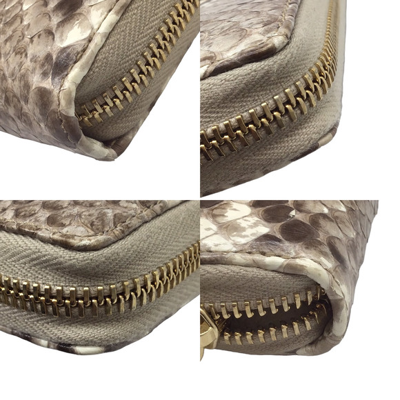 GUCCI Interlocking G Round Wallet Python Brown - Picture 3 of 10